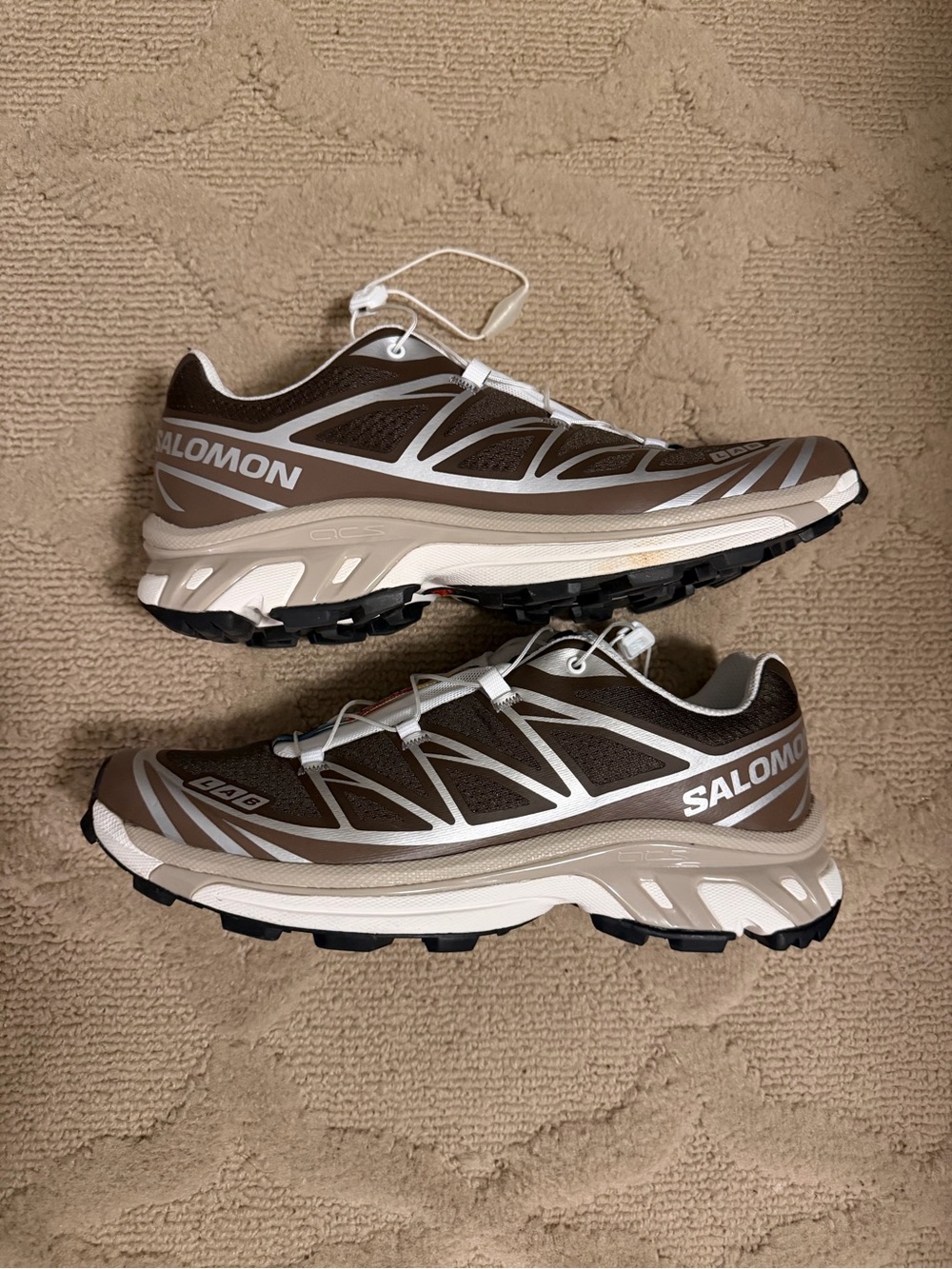 Salomon XT-6 Sneakers in Earth Brown & White Size US 9 (Women’s 10)